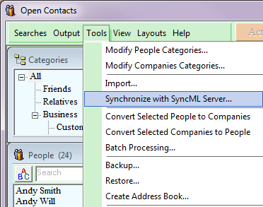 Start SyncML from OC